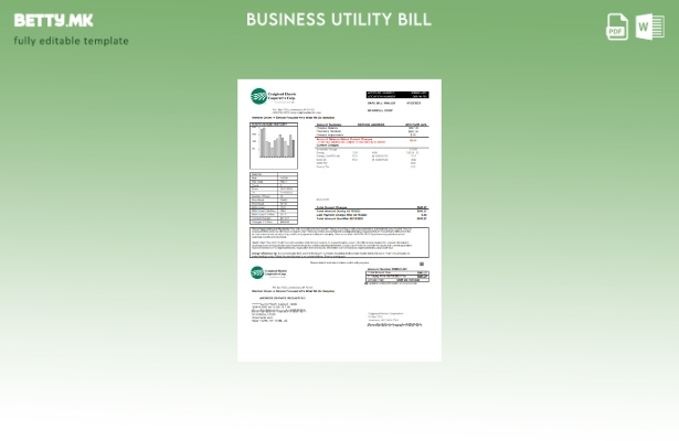 Модерен стил шаблон за деловни сметки за комунални услуги на Craighead Electric 